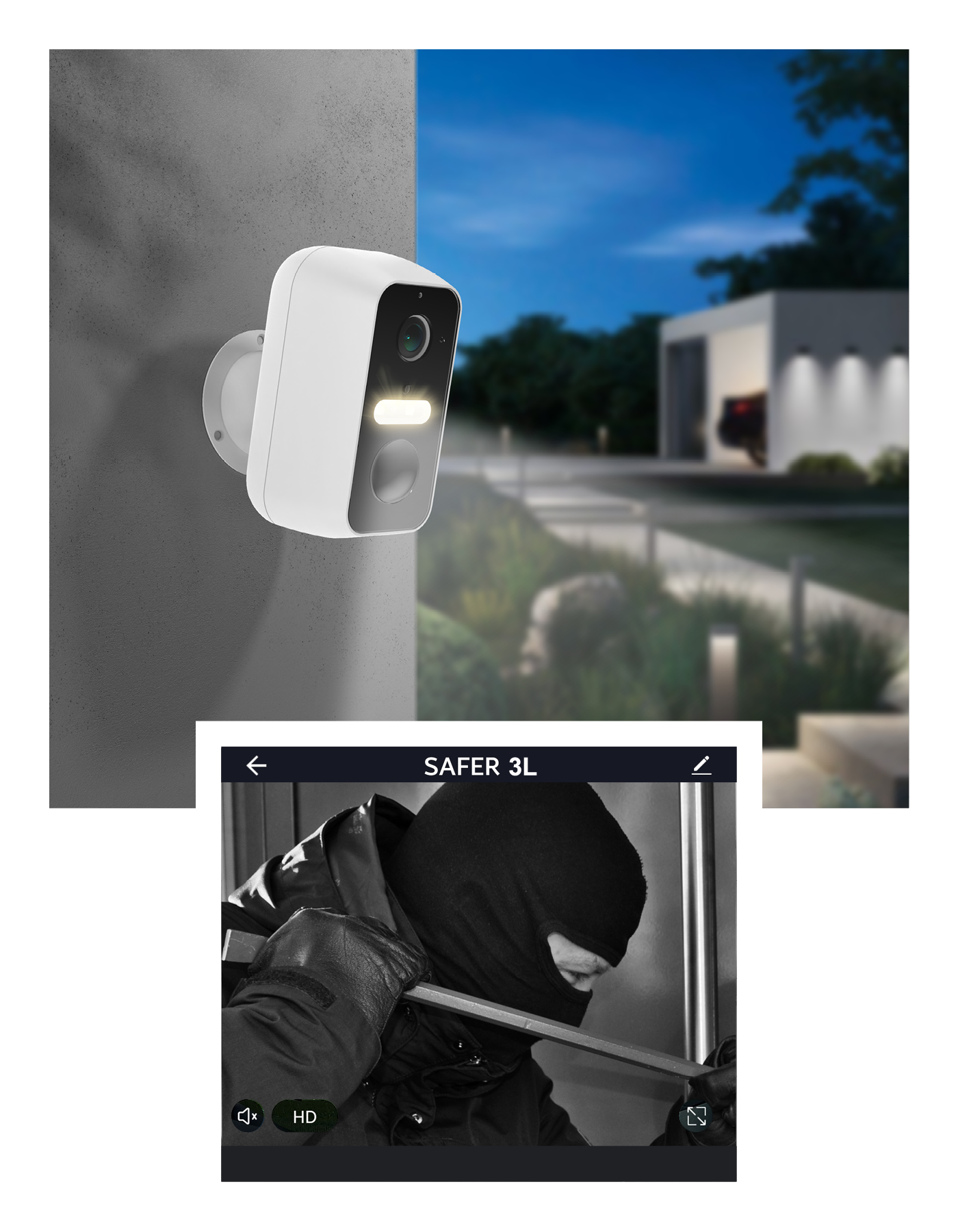 Bea-Fon Safer 1S - wetterfeste Überwachungskamera mit Akku